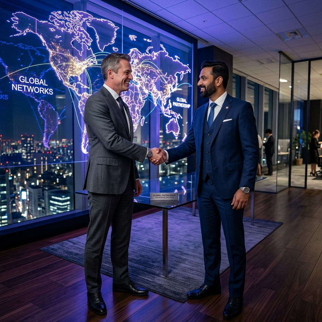 Global business partnership in executive office